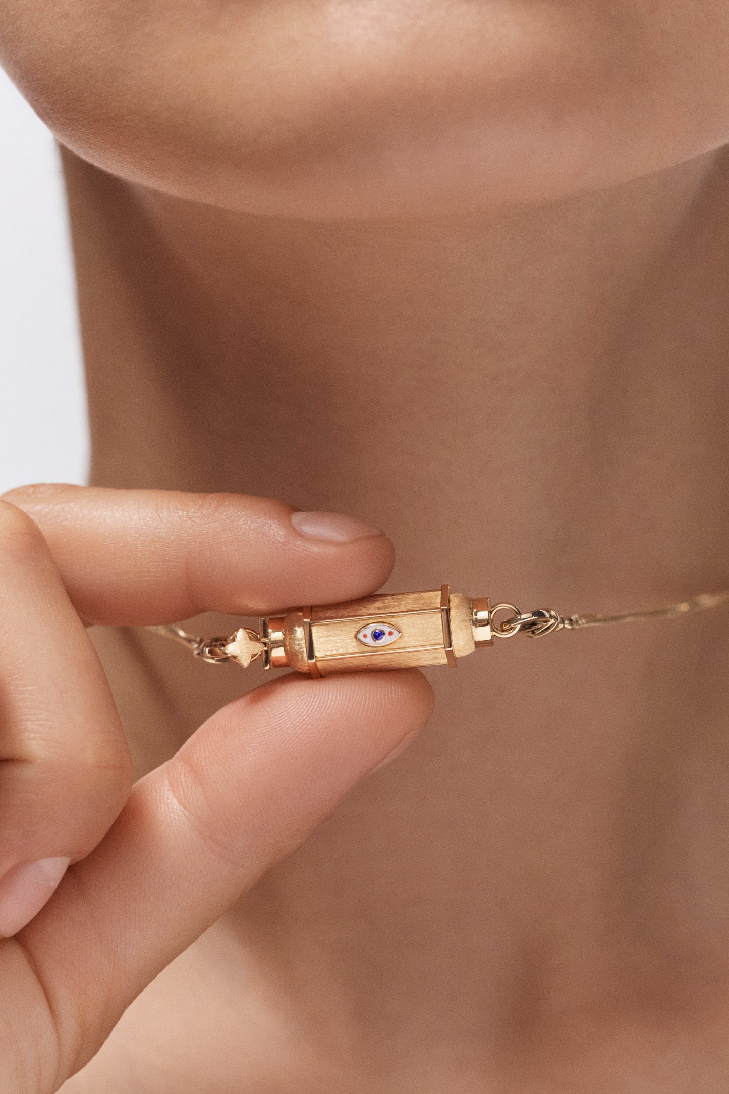 Evil Eye Baby Locket Necklace