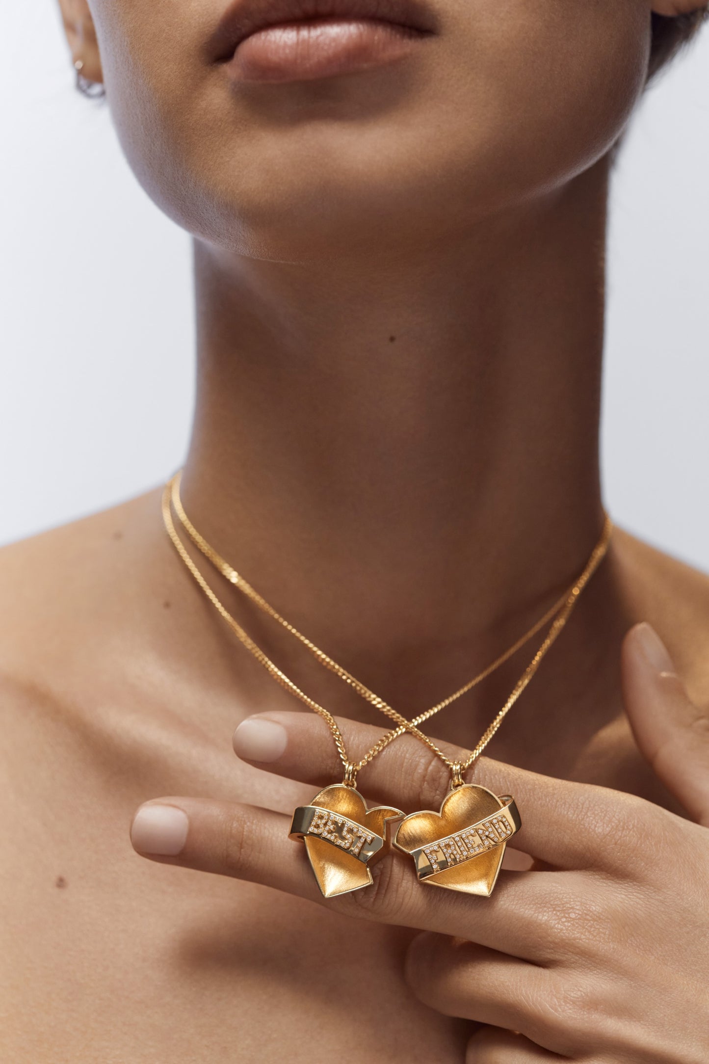 Best Friend charms on Gourmette Chains