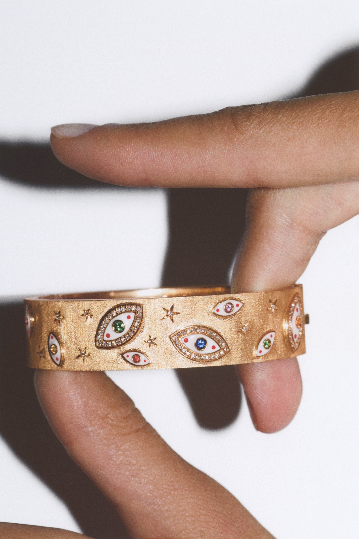 Eye XL Half Cuff Bracelet
