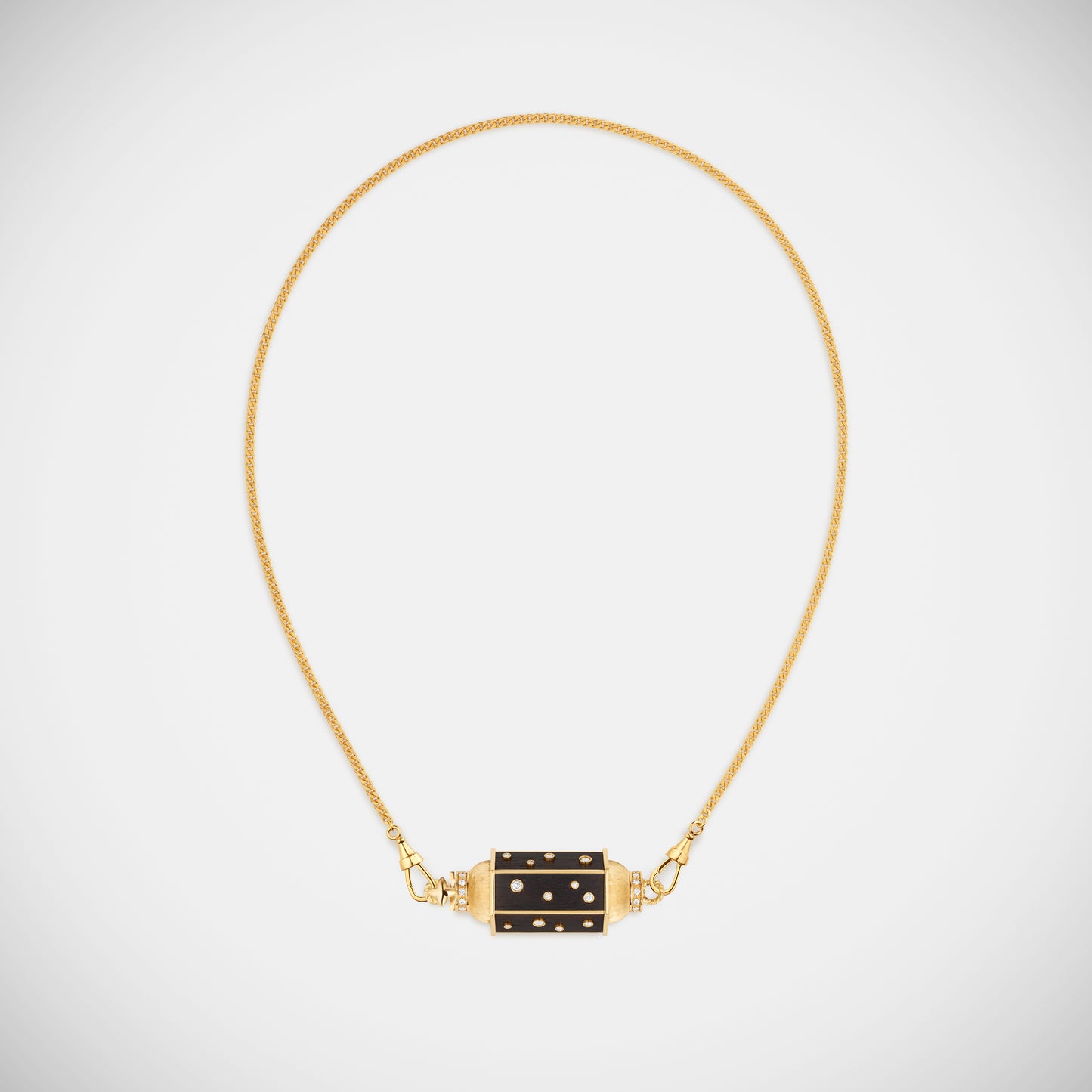 Ebony Dot Locket Necklace