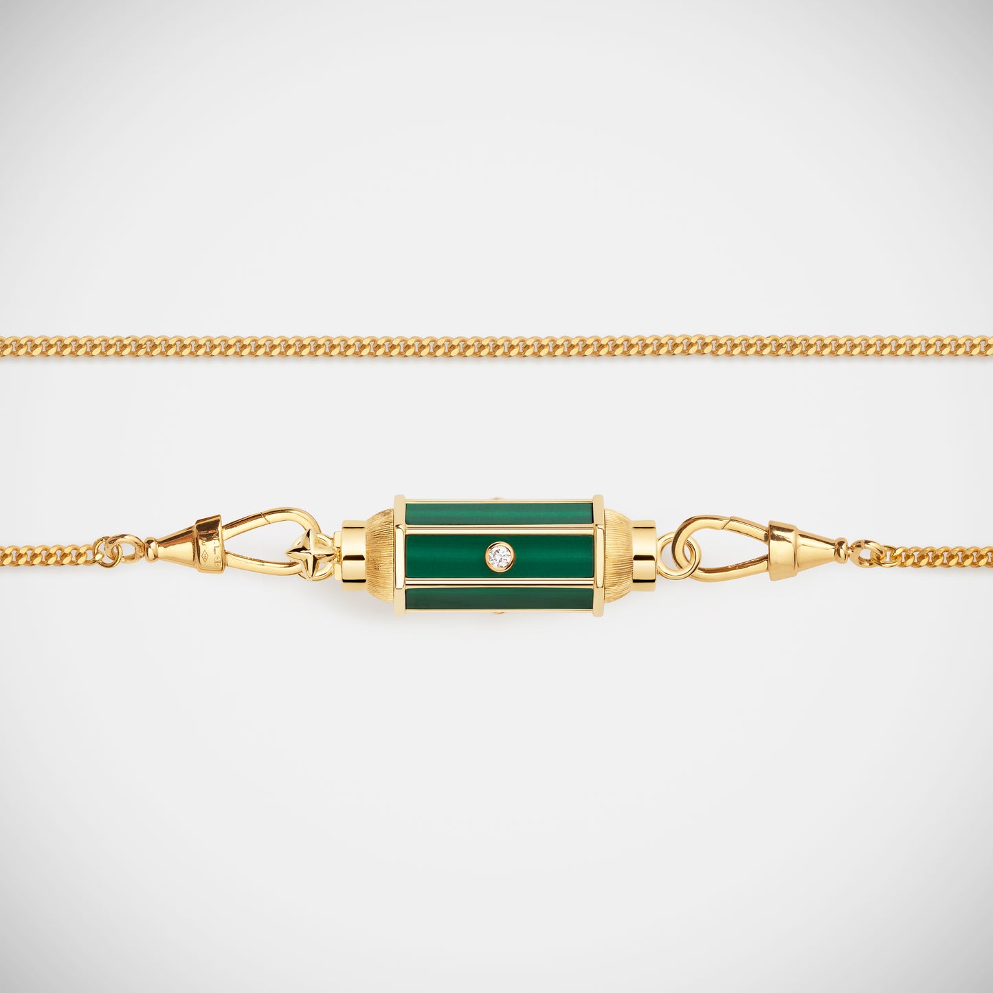 Malachite baby locket Necklace