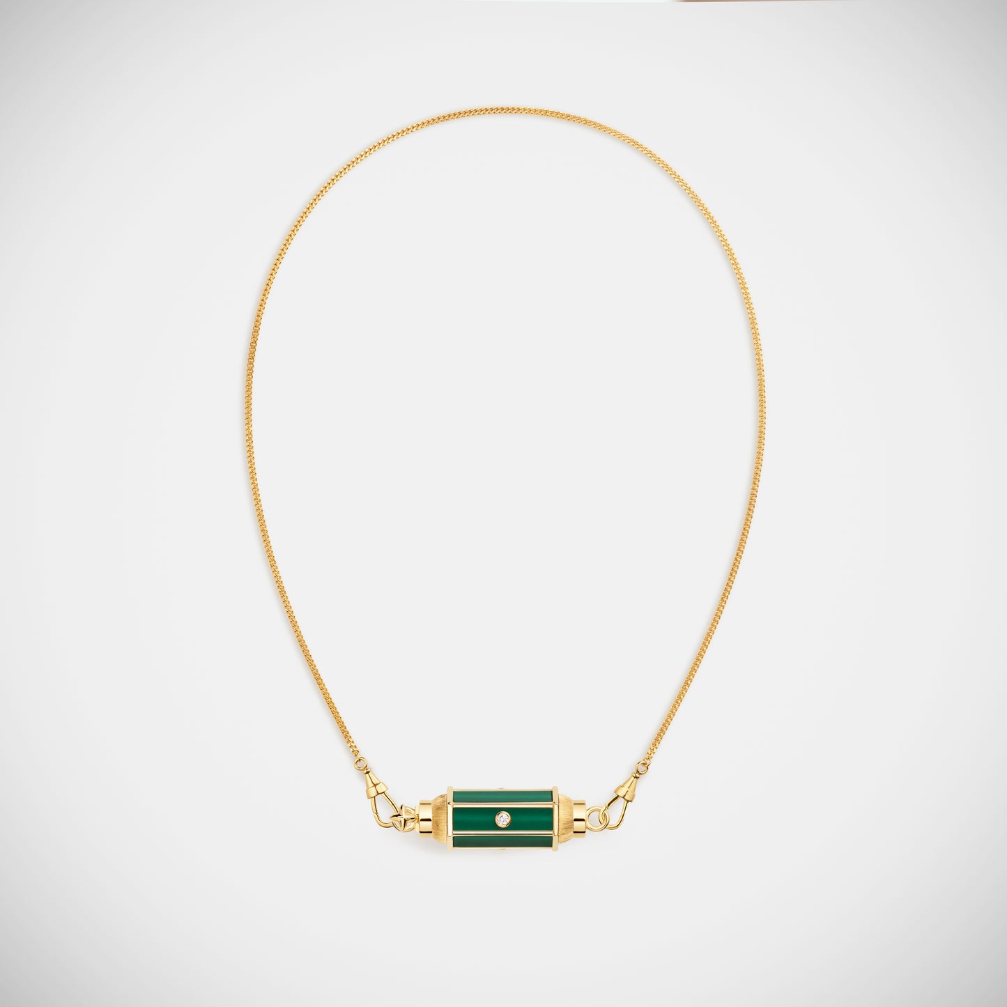 Malachite baby locket Necklace