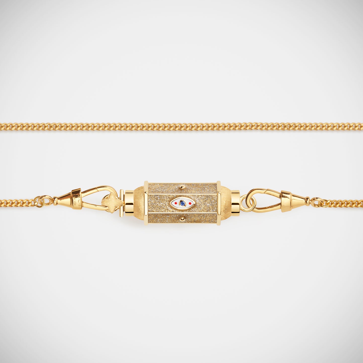 Evil Eye Gold Baby Locket Necklace