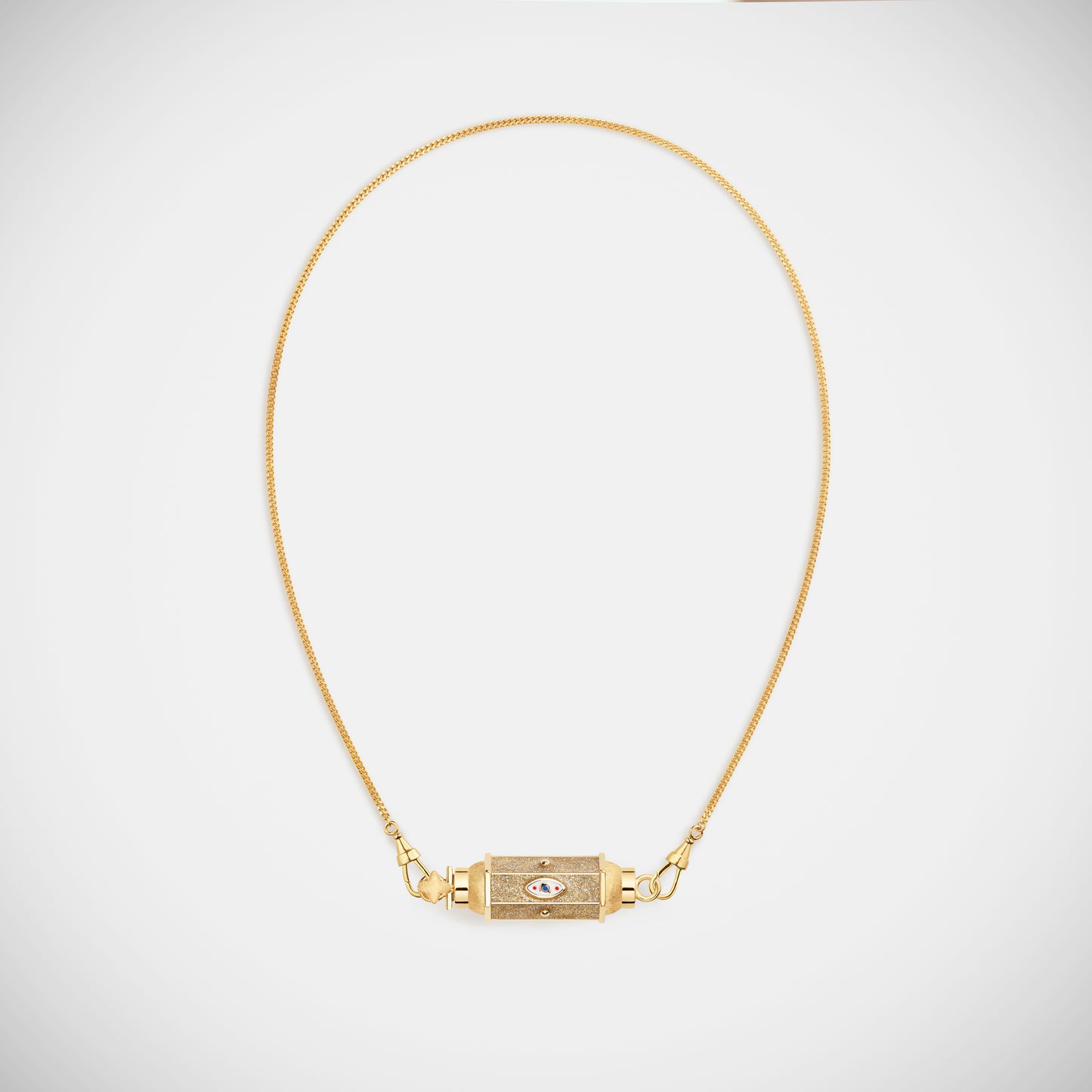 Evil Eye Gold Baby Locket Necklace