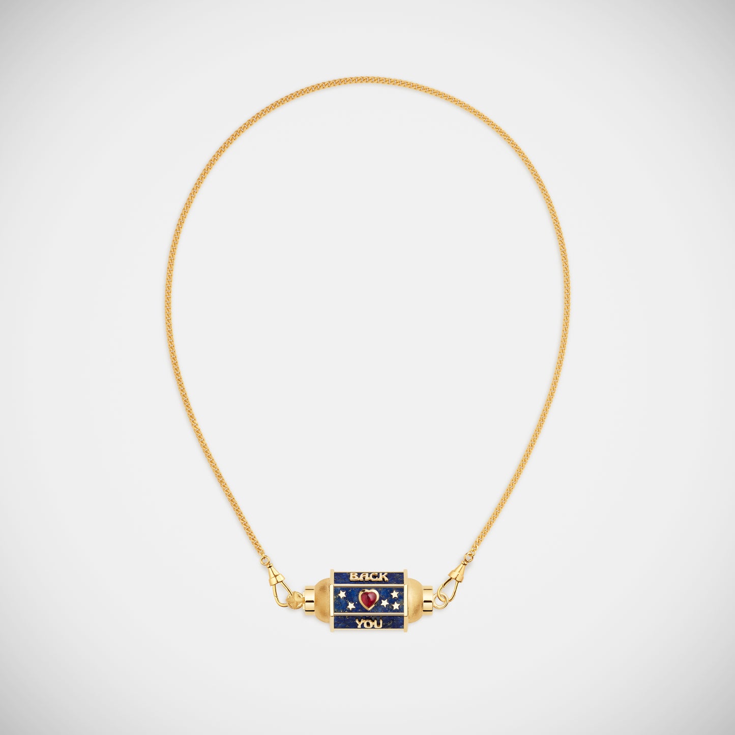Love You Lapis Locket Necklace