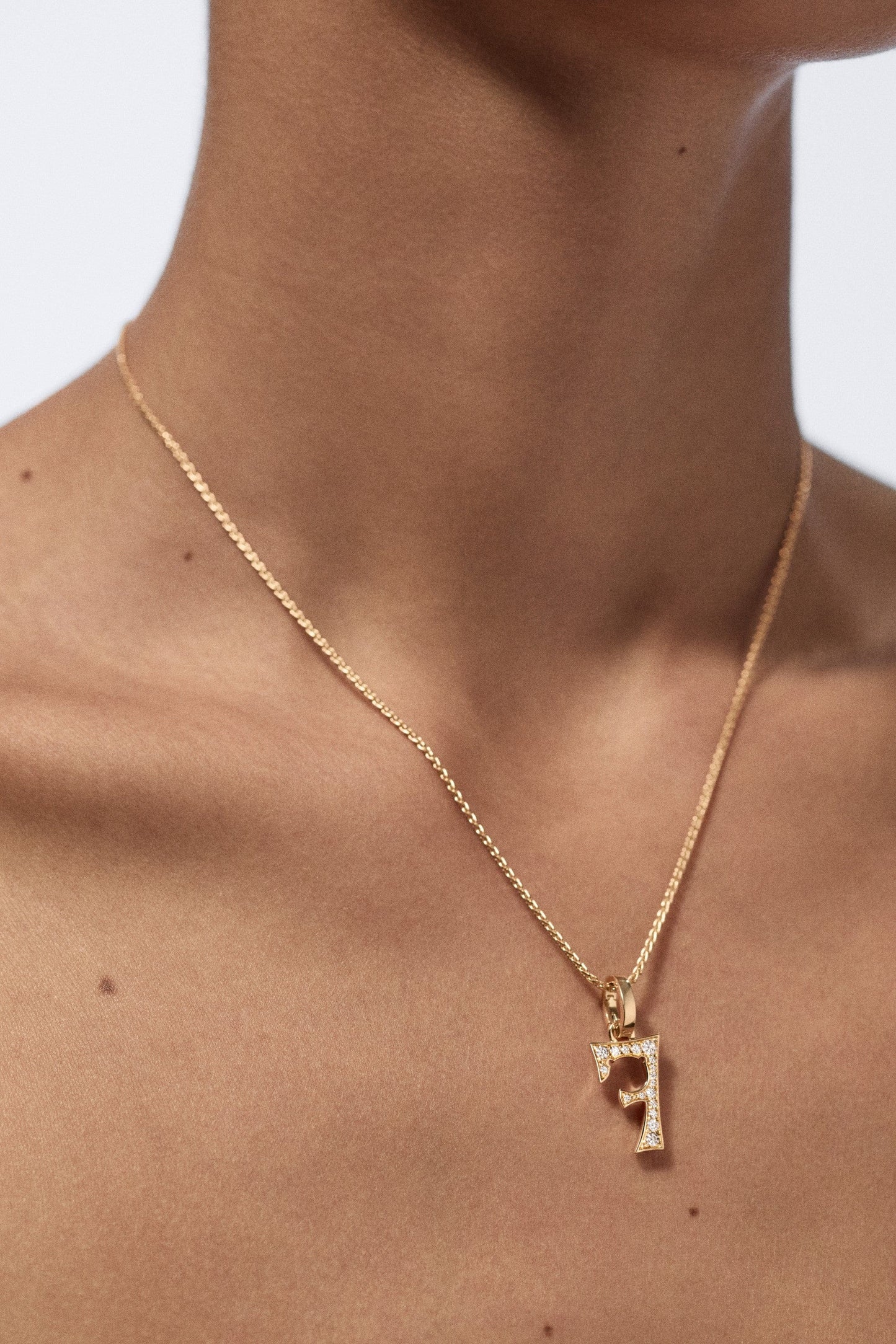 Custom Diamond Number Charm