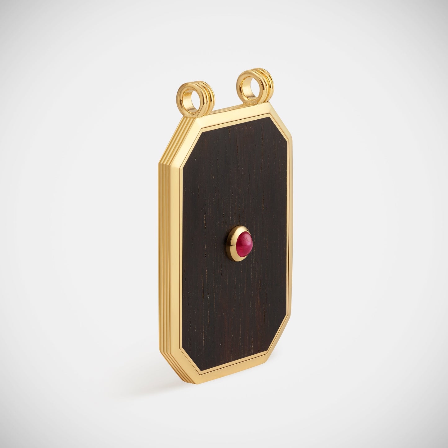 Ebony Cabochon Ruby Scapular