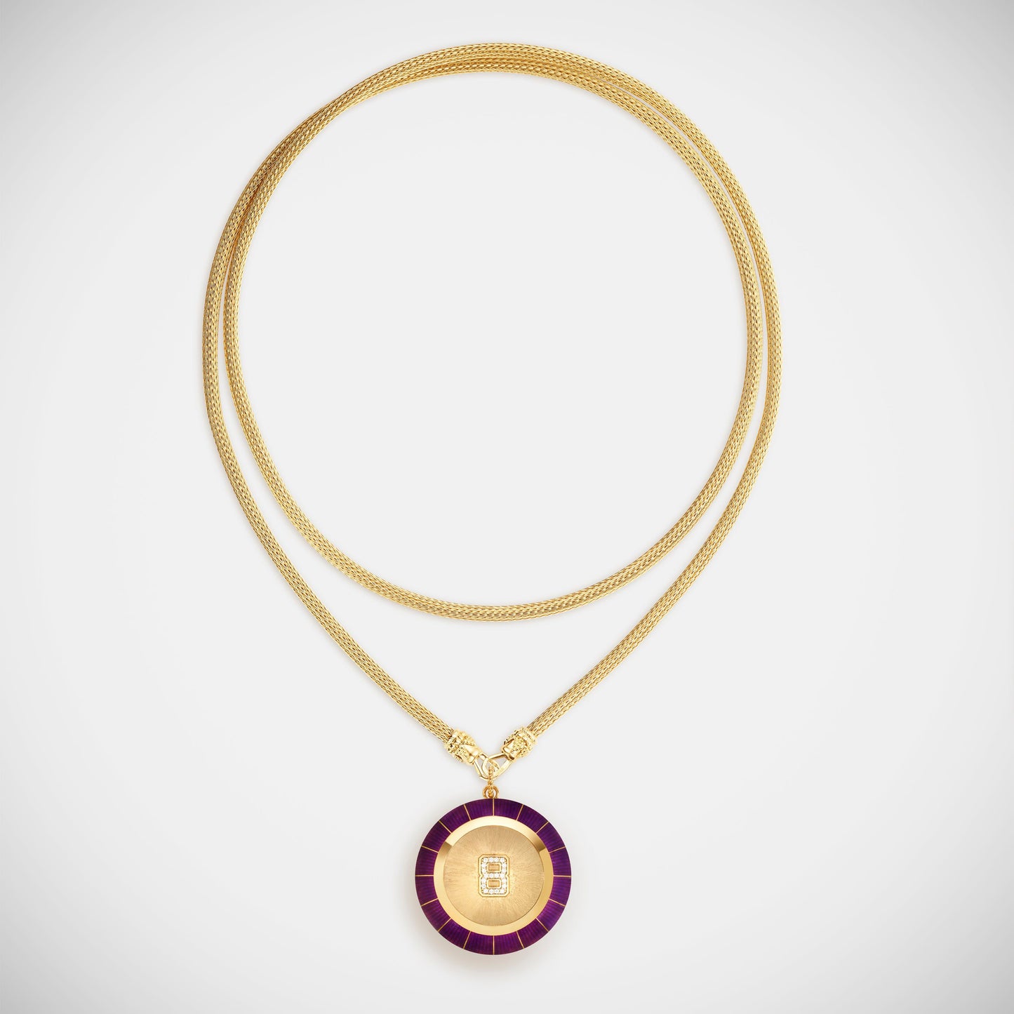 Marie Lichtenberg Staging Pendant Magic 8 Ball Purple