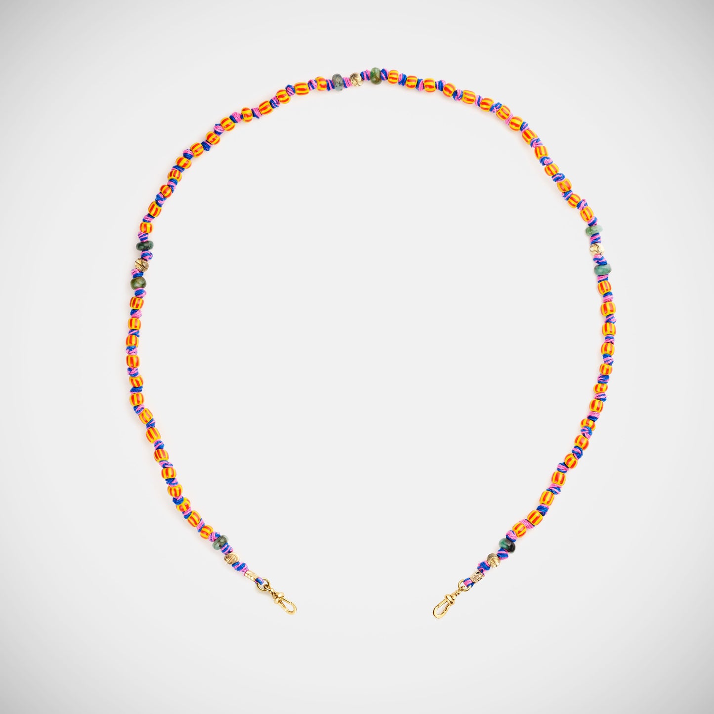 Mauli beads ghana yellow & red 35cm