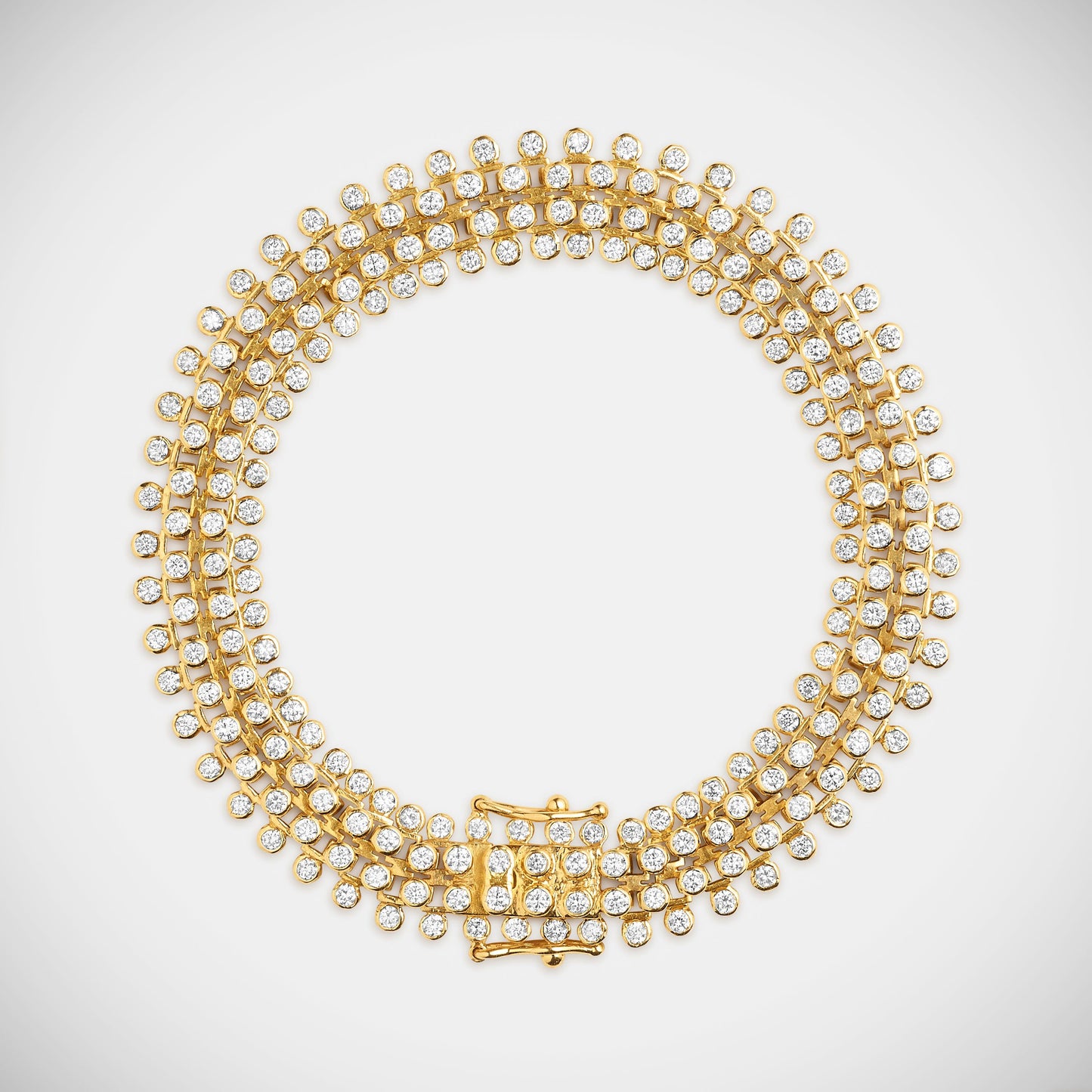 Marie Lichtenberg Staging Chain Mesh Diamonds Bracelet 16cm