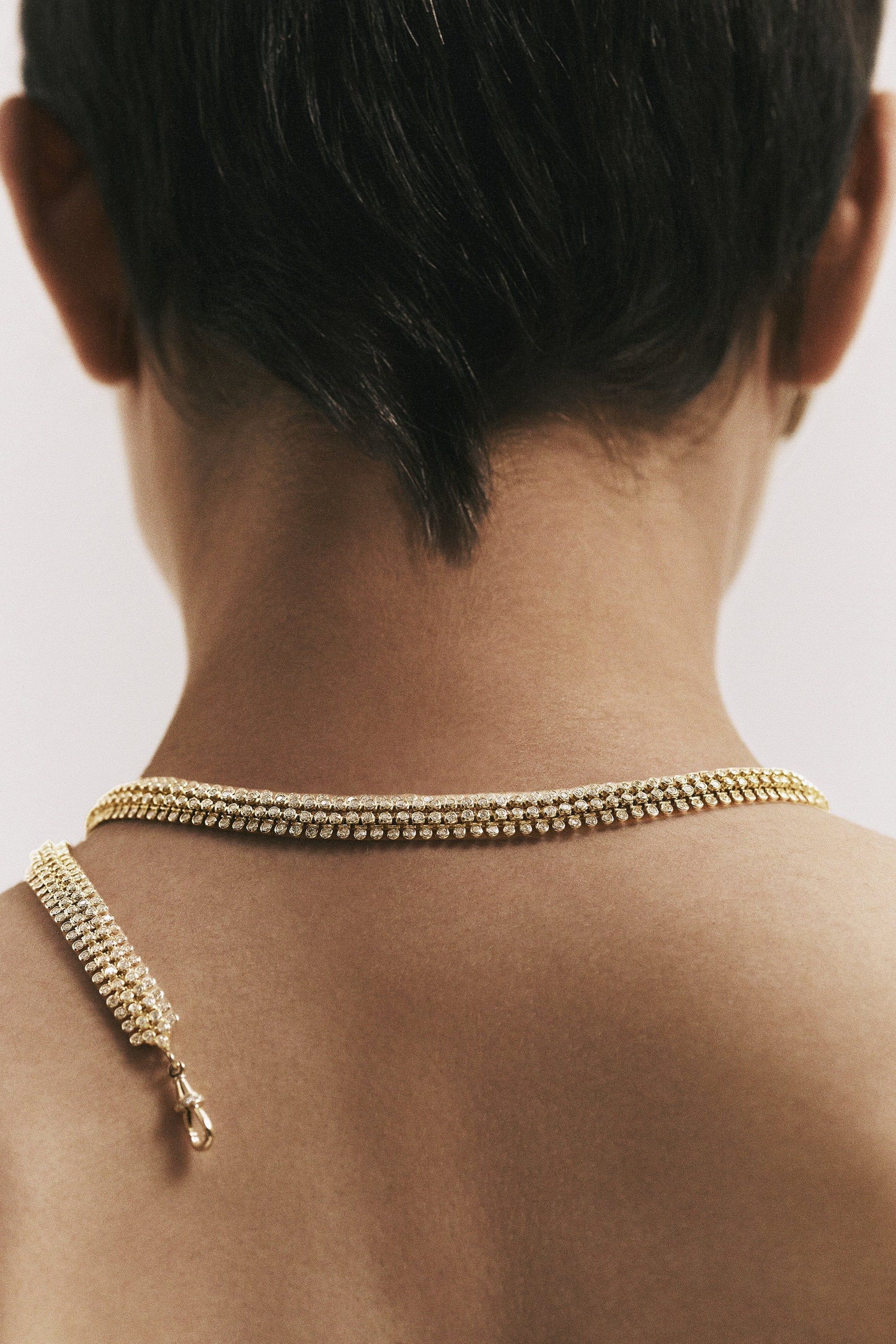 Marie Lichtenberg Staging Chain Mesh Diamonds Rivière 73cm