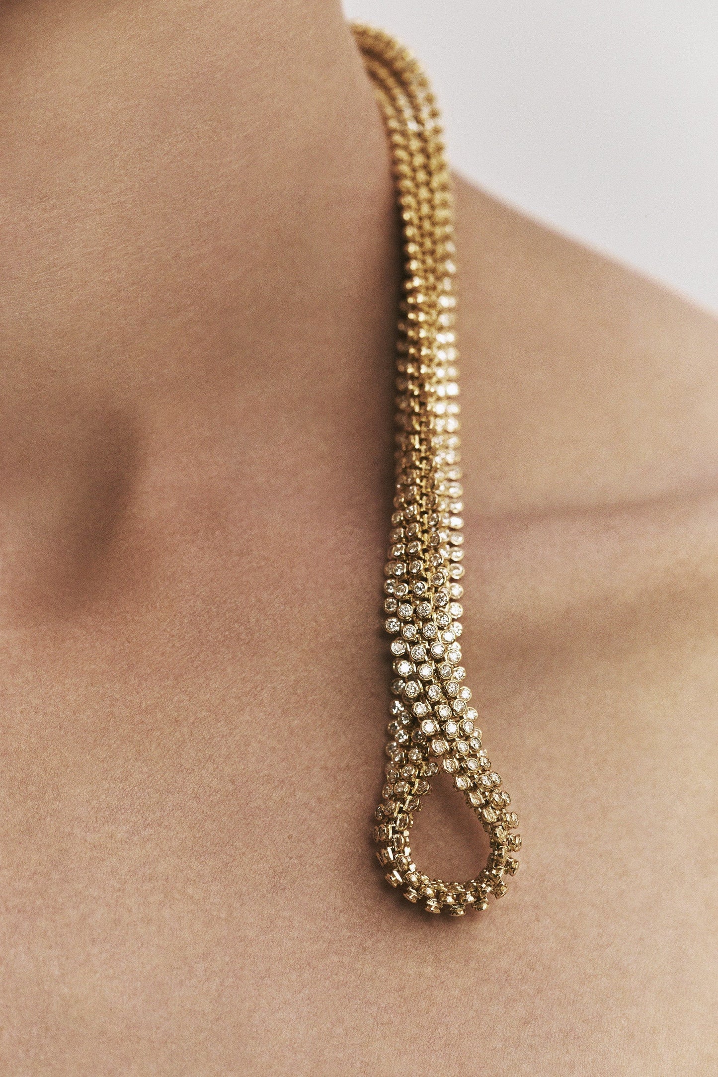 Marie Lichtenberg Staging Chain Mesh Diamonds Rivière 73cm