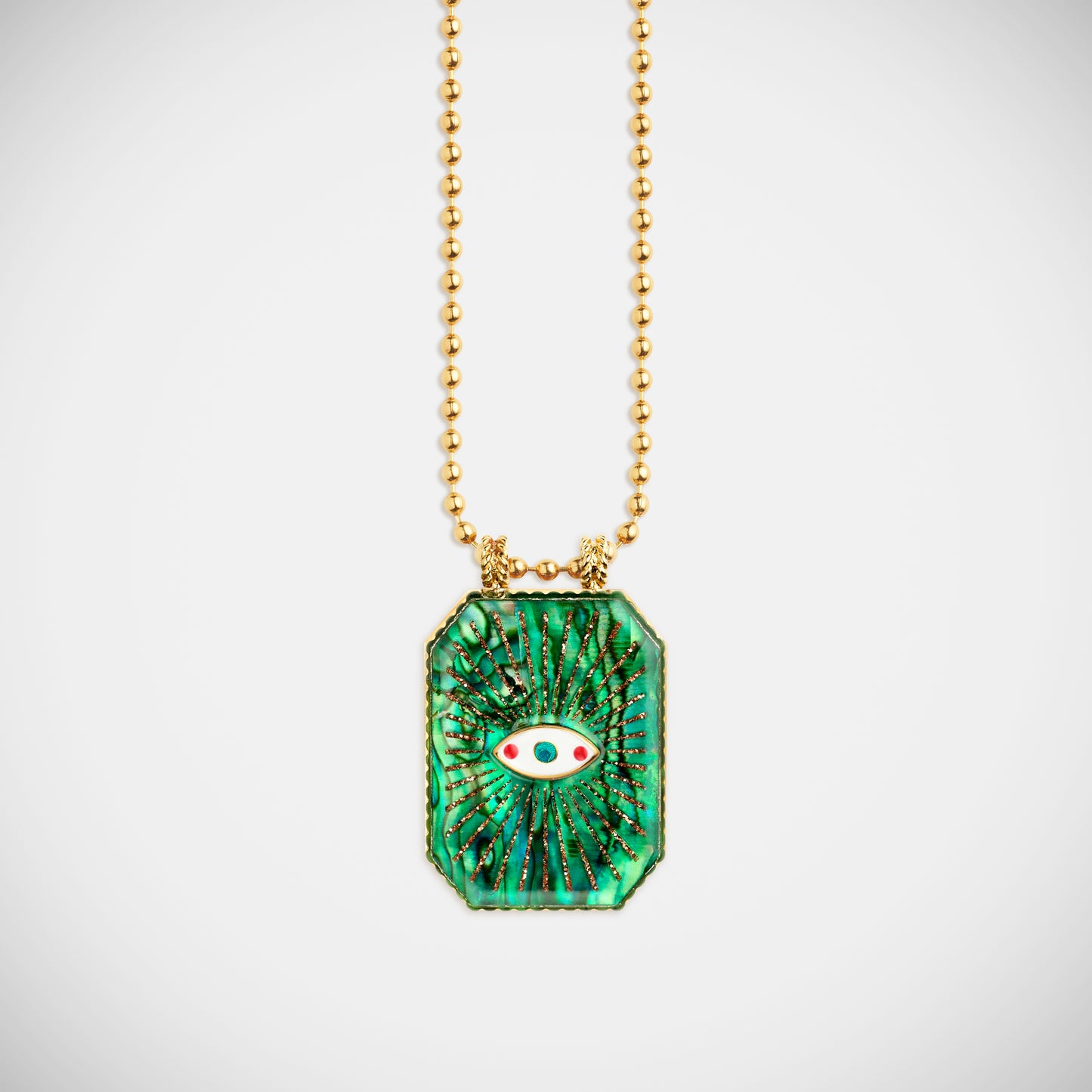Raiz'in Scapular Mother of pearl Green 28mm