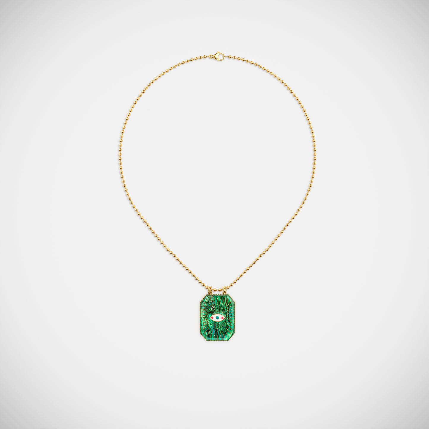 Raiz'in Scapular Mother of pearl Green 28mm