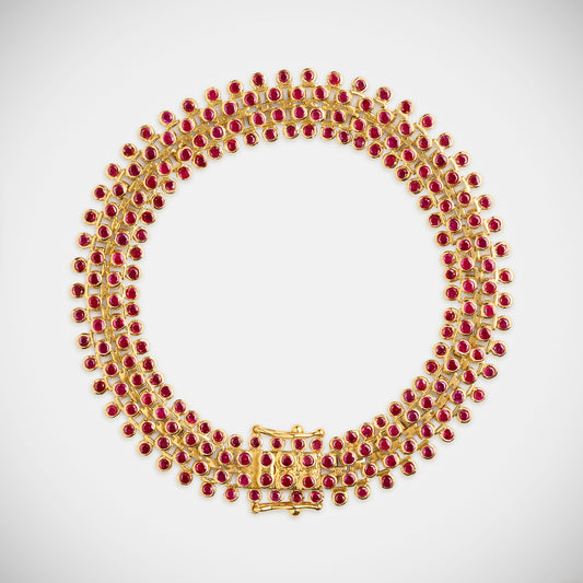 Mesh Ruby Bracelet 16cm