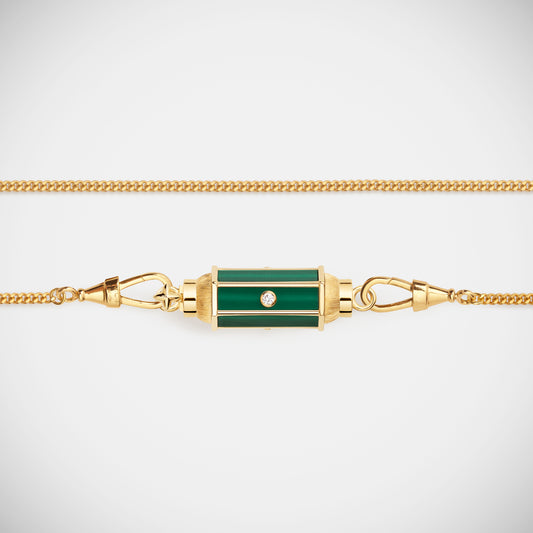 Malachite baby locket Necklace
