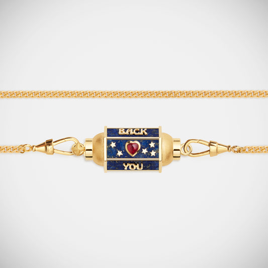 Love You Lapis Locket Necklace