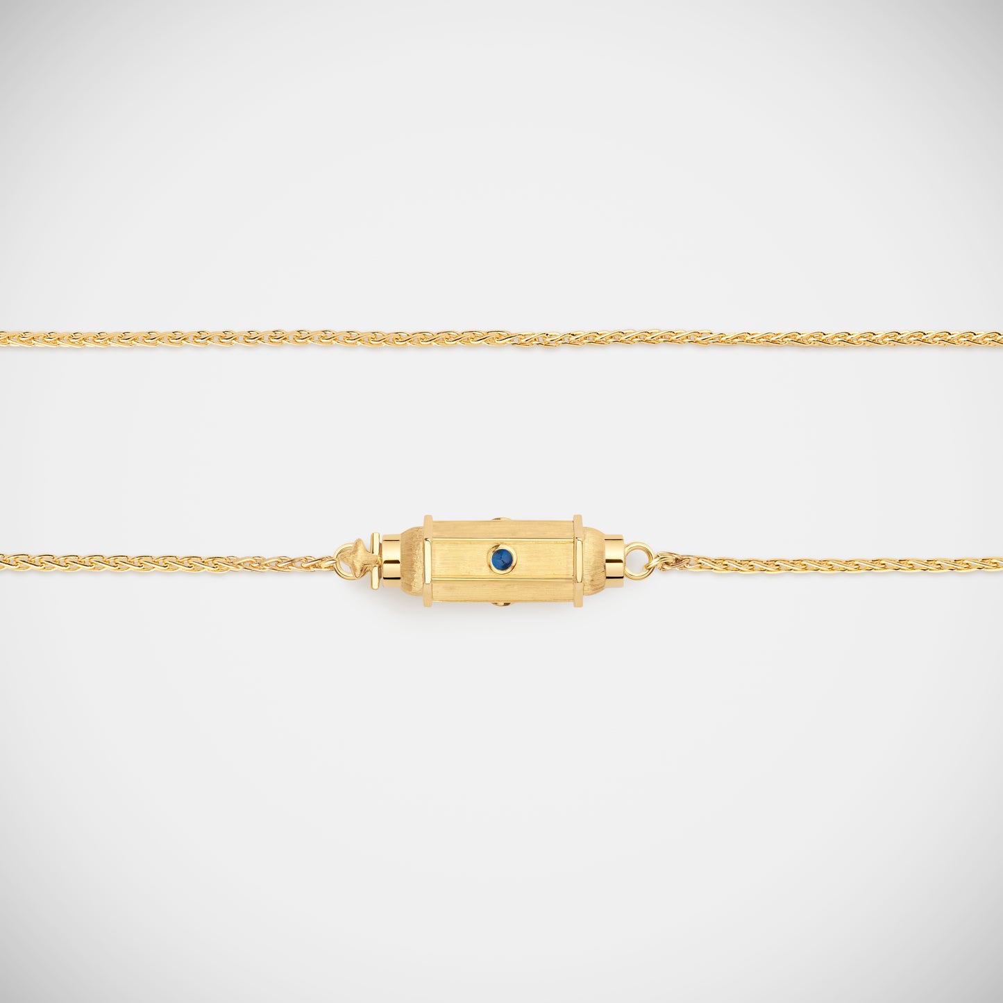 Collier Micro Locket Coco Saphir