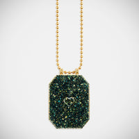 Marie Lichtenberg Raiz'in Raiz'in Scapular Glitter Midnight Green 40mm