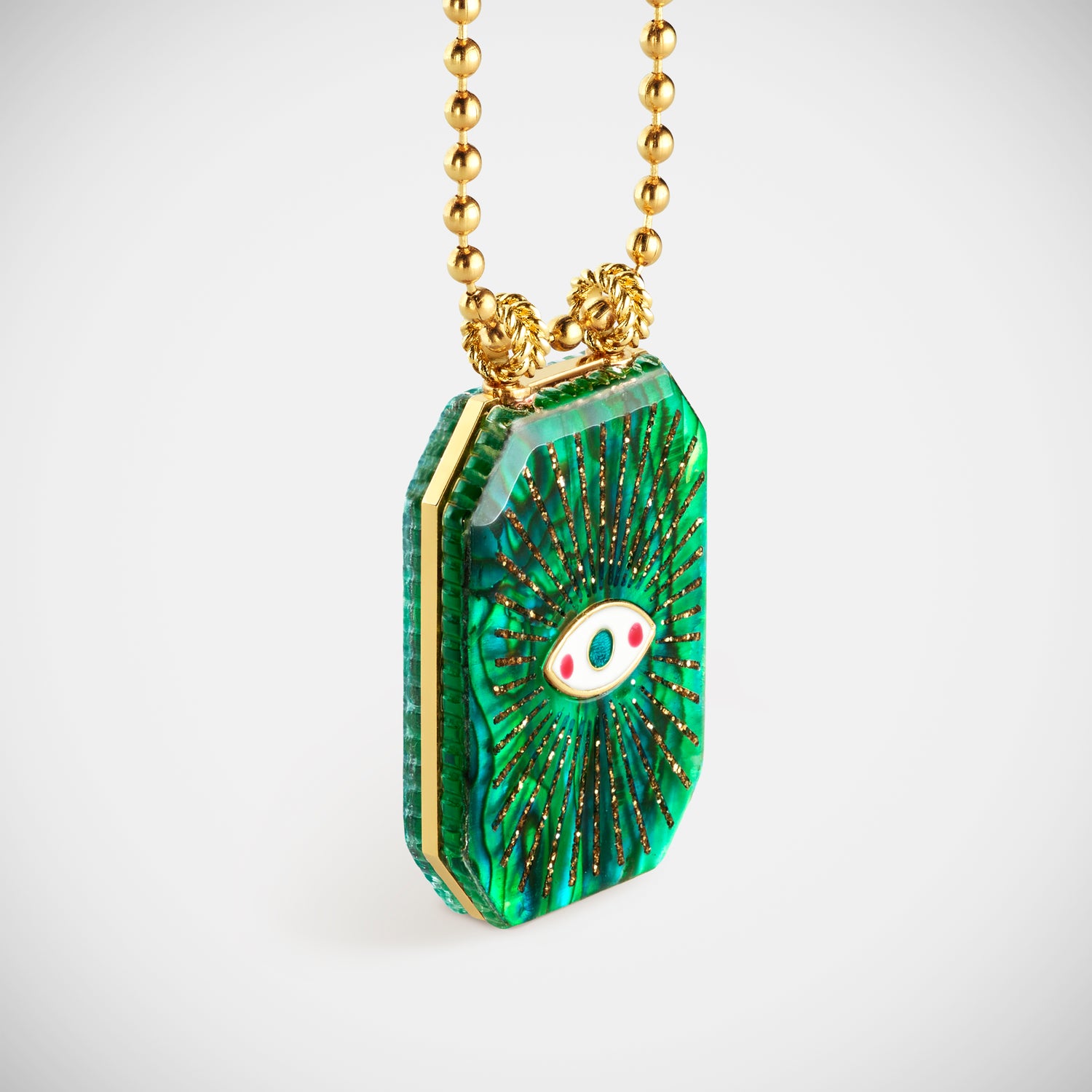 Marie Lichtenberg Raiz'in Raiz'in Scapular Mother of pearl Green 28mm