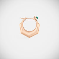 Marie Lichtenberg Staging Earring Baba Large Emerald Earring Rose Gold