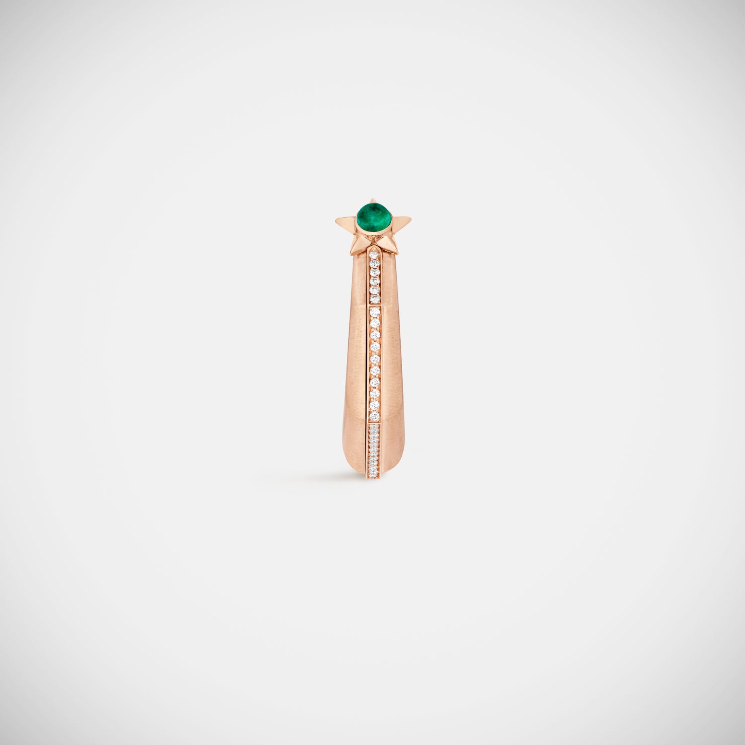 Marie Lichtenberg Staging Earring Baba Large Emerald Earring Rose Gold
