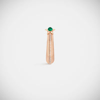 Marie Lichtenberg Staging Earring Baba Large Emerald Earring Rose Gold