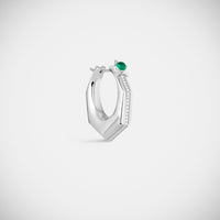 Marie Lichtenberg Staging Earring Baba Large Emerald Earring White Gold