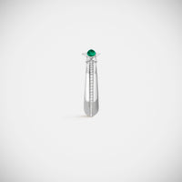 Marie Lichtenberg Staging Earring Baba Large Emerald Earring White Gold