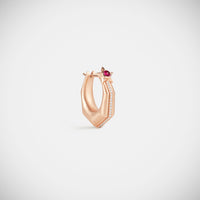 Marie Lichtenberg Staging Earring Baba Medium Ruby Earring Rose Gold