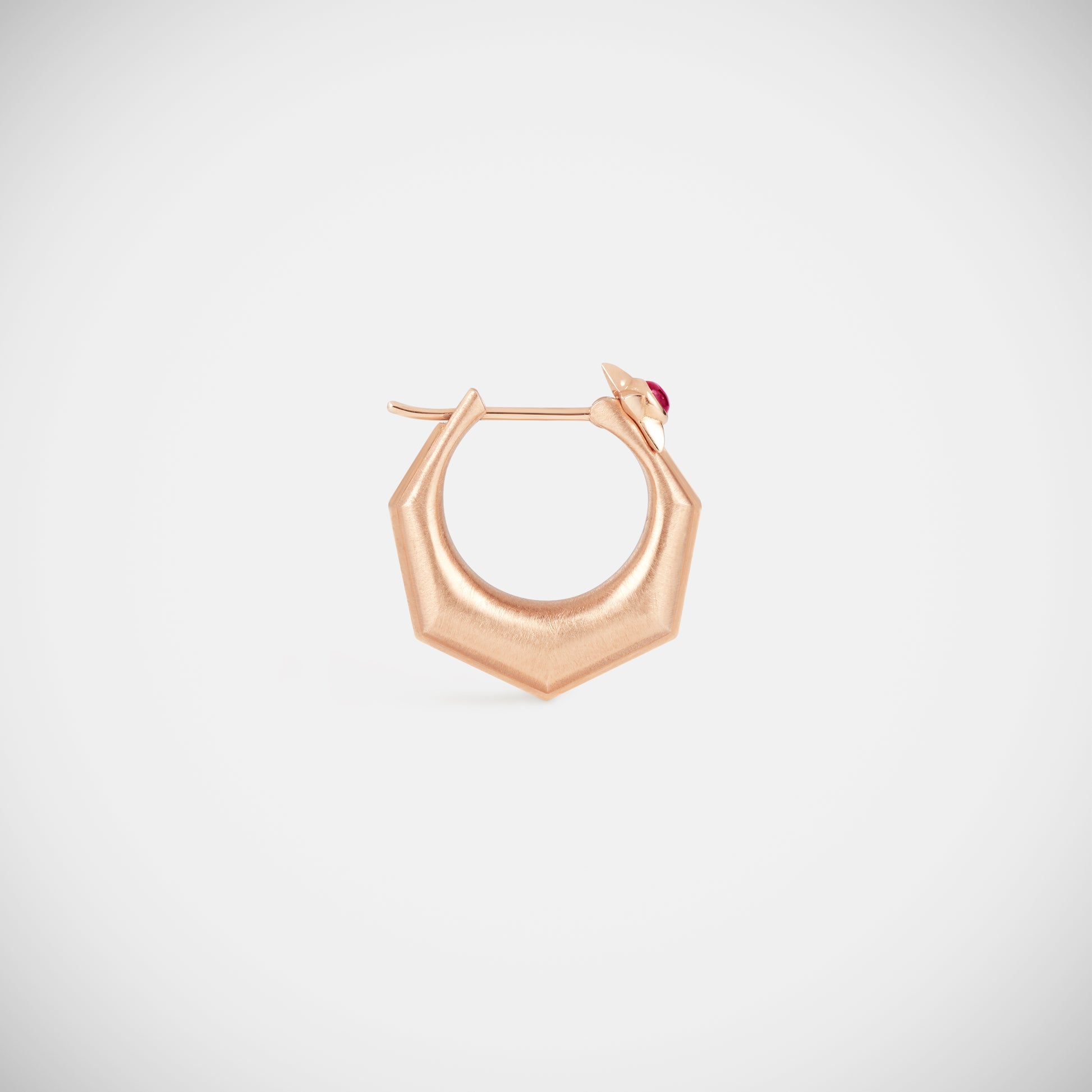 Marie Lichtenberg Staging Earring Baba Medium Ruby Earring Rose Gold