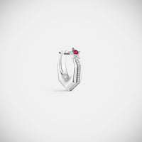 Marie Lichtenberg Staging Earring Baba Medium Ruby Earring White Gold