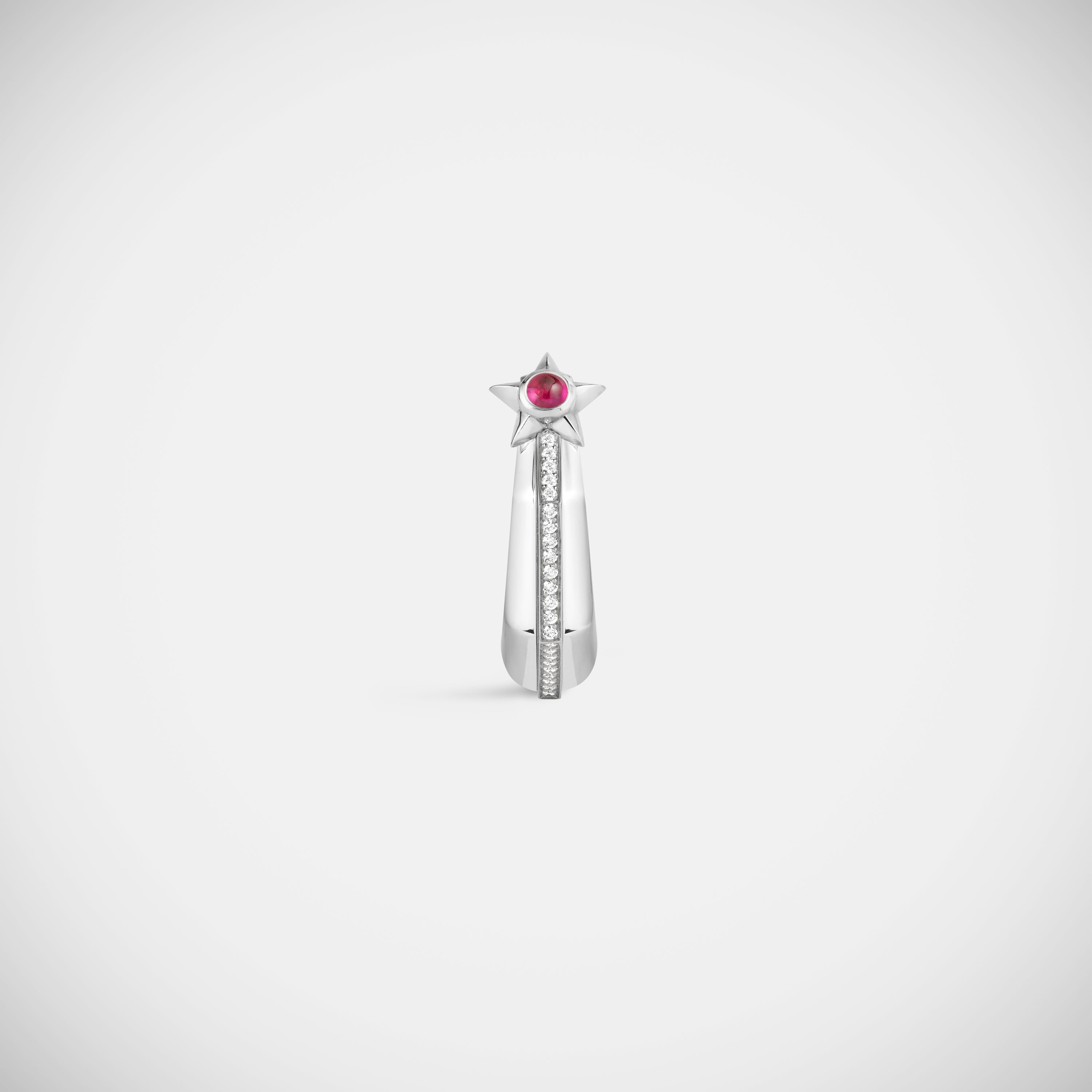 Marie Lichtenberg Staging Earring Baba Medium Ruby Earring White Gold