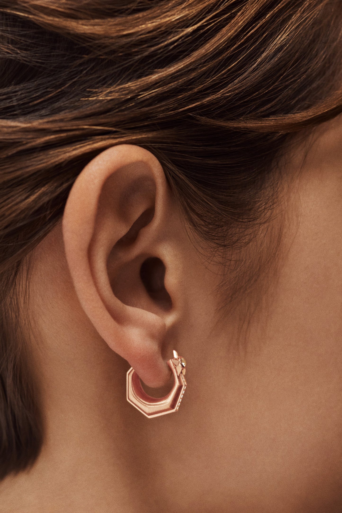 Marie Lichtenberg Staging Earring Baba Small Diamond Earring Rose Gold