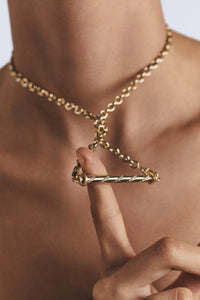 Marie Lichtenberg Staging Pendant Candy Cane Gold