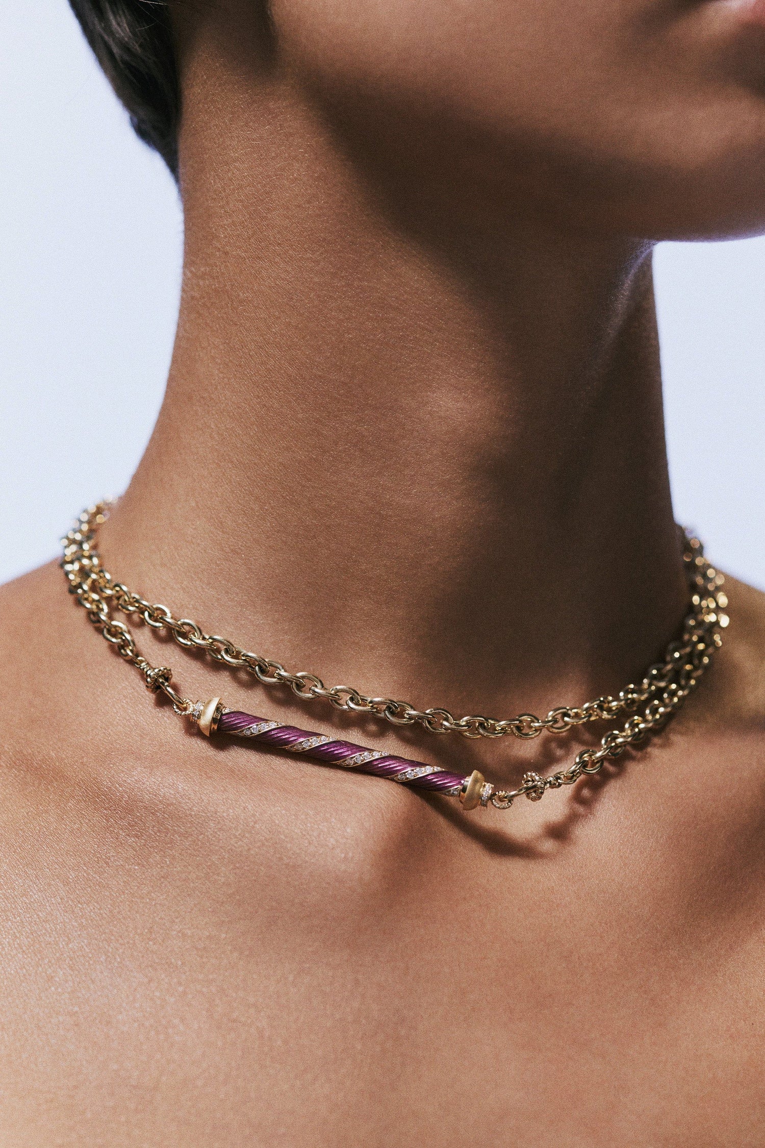 Marie Lichtenberg Staging Pendant Candy Cane Purple