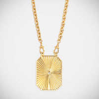 Marie Lichtenberg Staging Scapulaires Check Black Diamond Scapular on Rosa Classic Chain