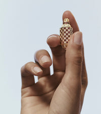 Marie Lichtenberg Staging Locket Check Ruby Locket on Rosa Classic Chain