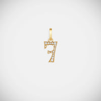 Marie Lichtenberg Staging Pendant Custom Diamond Number Charm