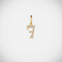 Marie Lichtenberg Staging Pendant Custom Diamond Number Charm