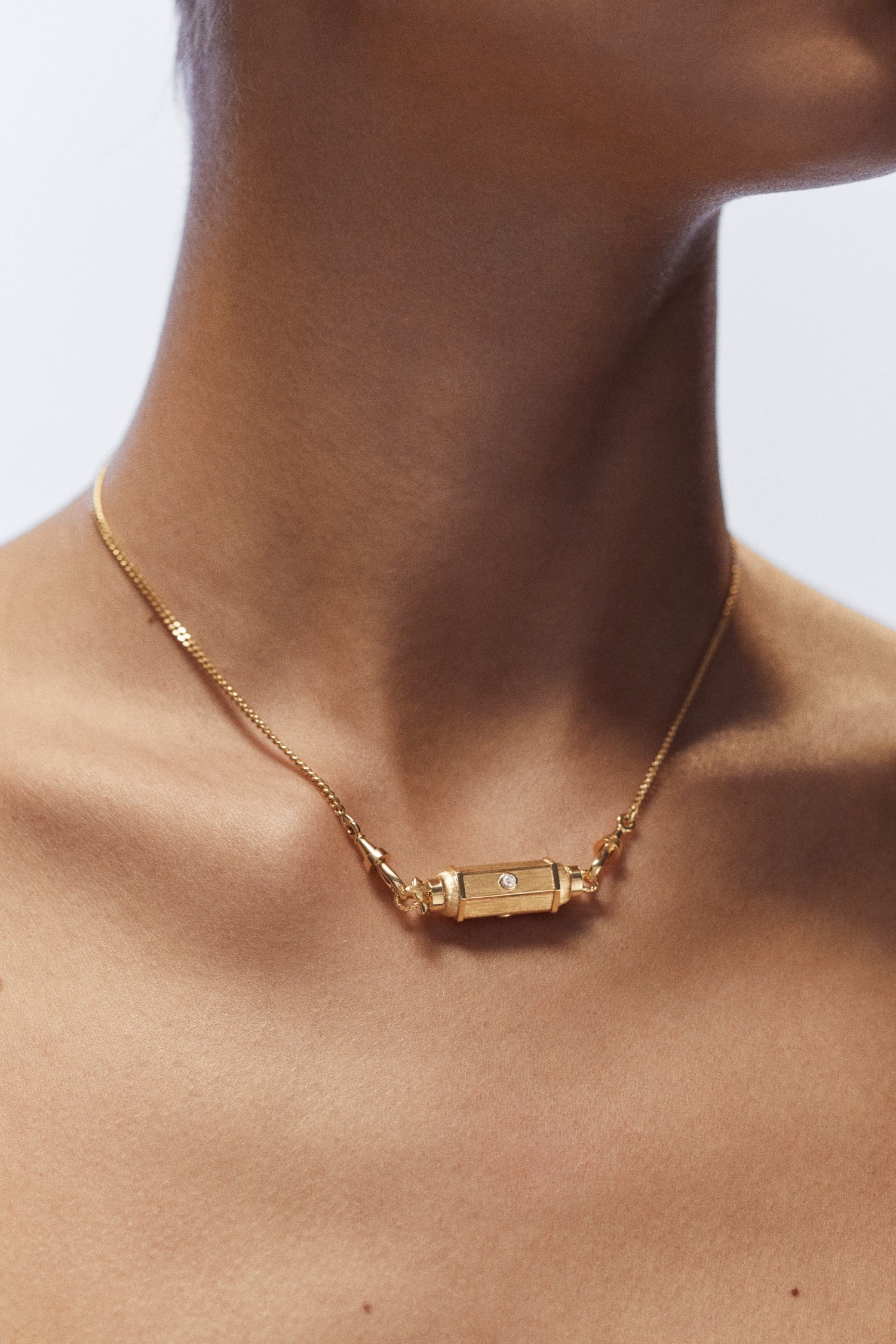 Marie Lichtenberg Staging Baby locket Diamond Gold Baby locket Necklace