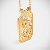 Marie Lichtenberg Staging Scapulaires Dragon Gold Scapular