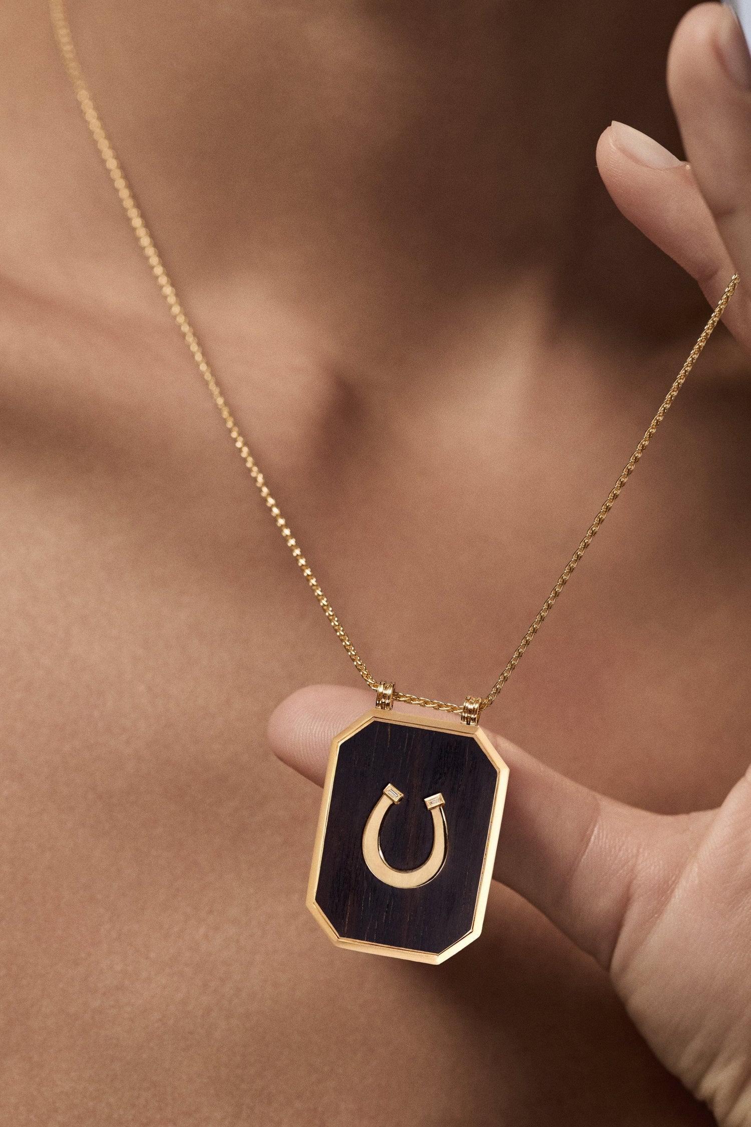 Marie Lichtenberg Staging Scapulaires Ebony Horseshoe Scapular