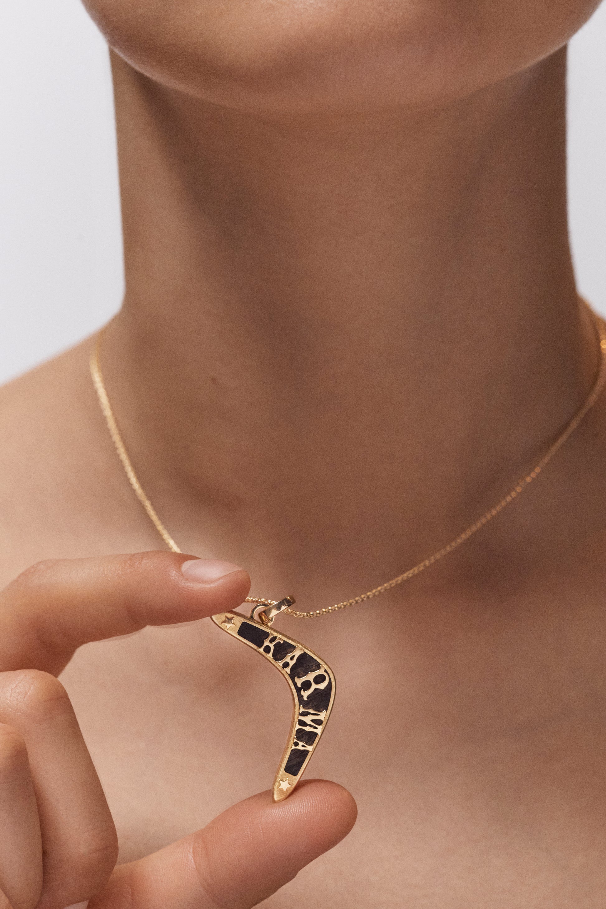 Marie Lichtenberg Staging Pendant Ebony Karma Charm