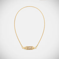 Marie Lichtenberg Staging Baby locket Evil Eye Gold Baby Locket Necklace