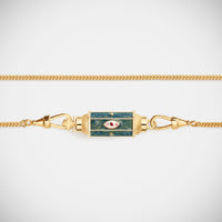 Marie Lichtenberg Staging Baby locket Evil Eye Green Baby Locket Necklace