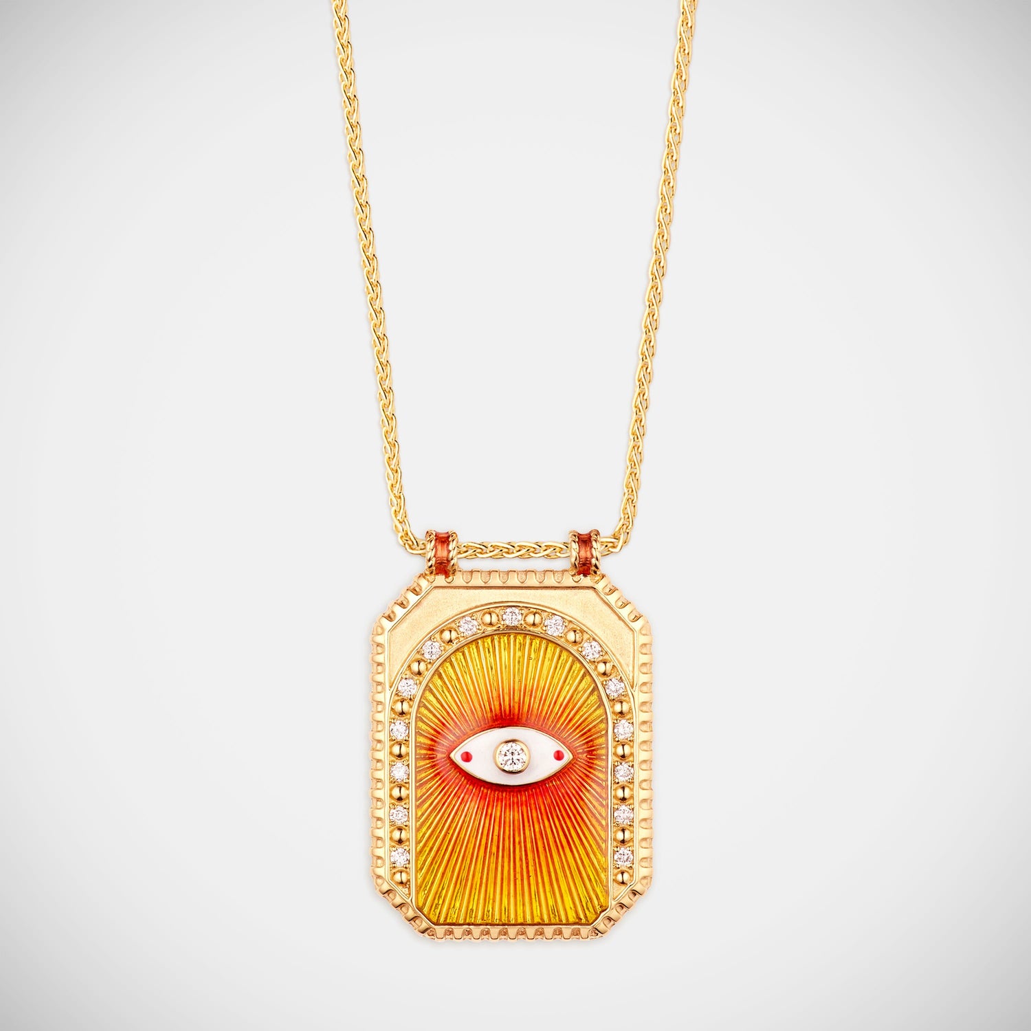 Marie Lichtenberg Staging Scapulaires Eye protect orange scapular