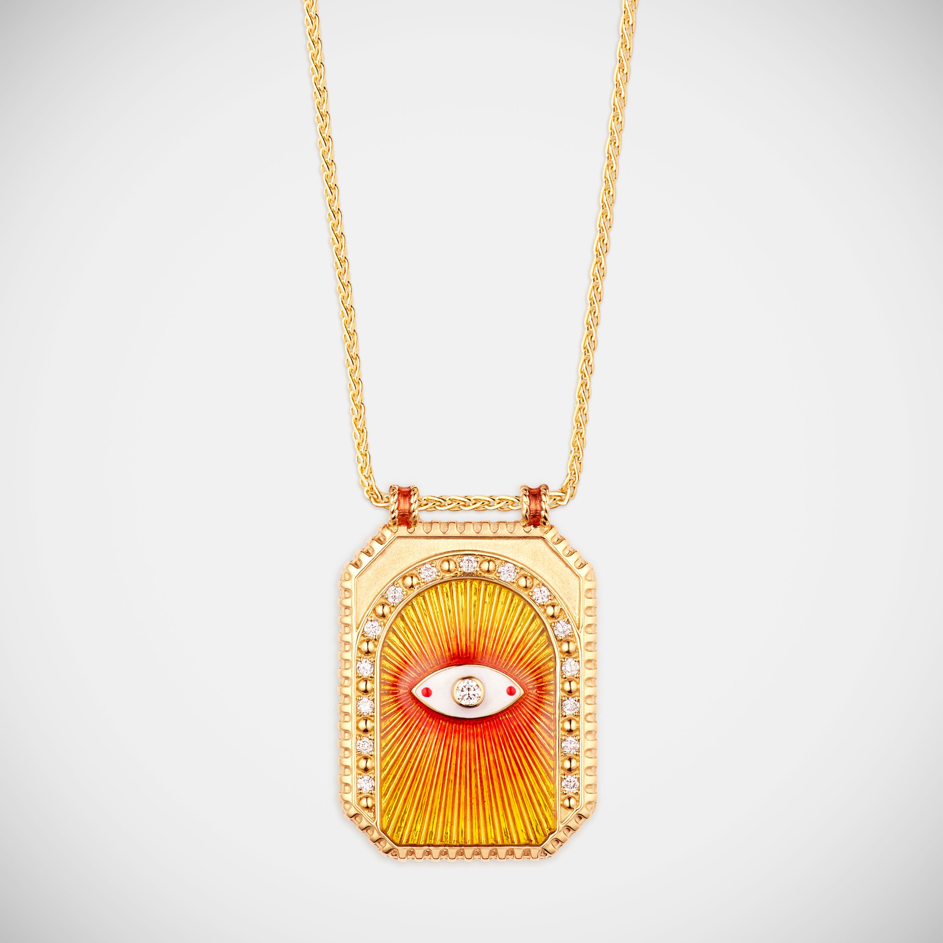 Marie Lichtenberg Staging Scapulaires Eye protect orange scapular