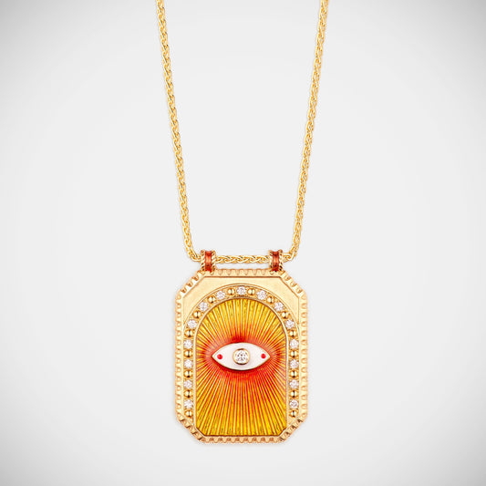 Marie Lichtenberg Staging Scapulaires Eye protect orange scapular