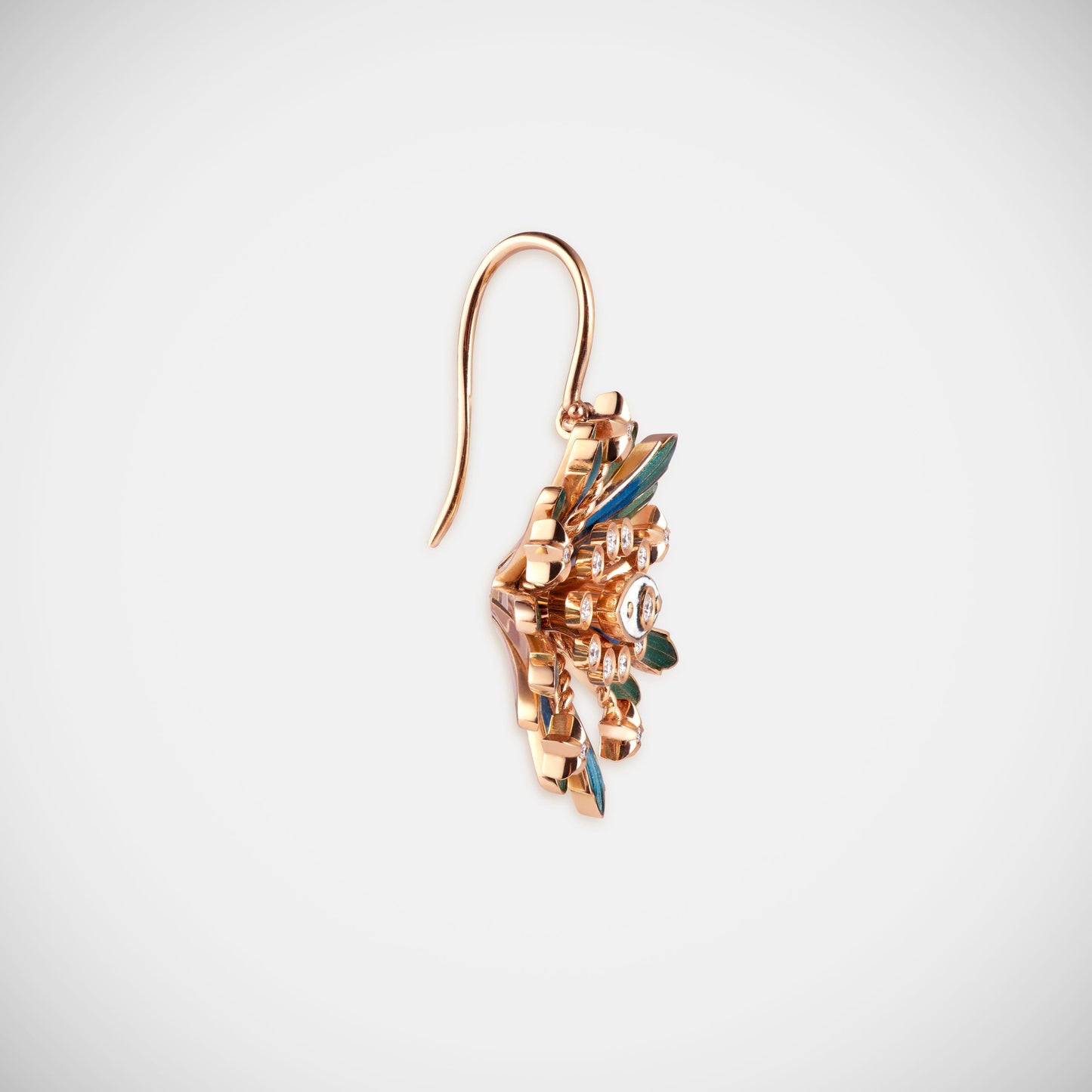 Flower earring blue